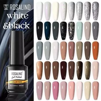 ROSALIND 7 мл гель-лак для ногтей гибридный лак гель УФ-гель для ногтей замачиваемый дизайн ногтей DIY Женская мода блестящий гель-лак