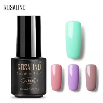 ROSALIND 7 мл Pure Color 30 цветов УФ-гель-лак для ногтей Стойкий гель-лак Macaron Gel
