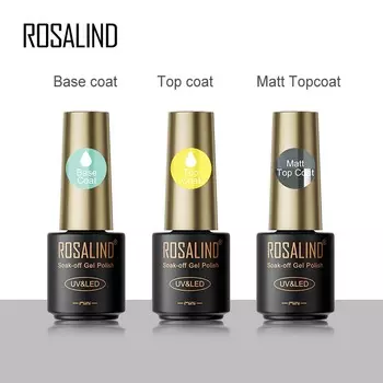 ROSALIND Базовое верхнее покрытие Матовое верхнее покрытие Гель-лак для ногтей Универсальный гель-лак для ухода за ногтями dehydration