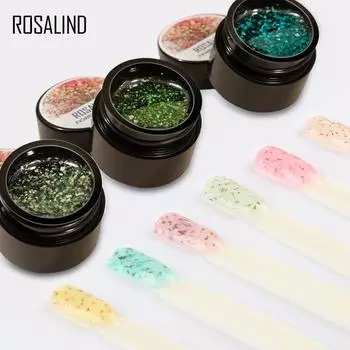 ROSALIND Цветочный лак для ногтей Гель УФ-гель-лак Сухоцветы Гель-лак для дизайна ногтей DIY Desgin Натуральный гель-лак для ногтей