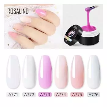 ROSALIND Гель-лак для ногтей 6 цветов 15 мл Прозрачный гель для наращивания ногтей Гель-лак для ногтей Разработан для снятия УФ-лампы