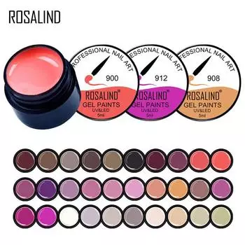 ROSALIND Лак для ногтей 5 мл Цветной гель для рисования Гибридный лак для ногтей УФ-светодиодный дизайн Все для маникюра Гель для ногтей 891-940