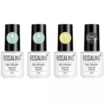 ROSALIND Праймер-гель-лак, полуперманентный лак для ногтей для маникюра, укрепляющий верхнее базовое покрытие, замачиваемый УФ-лак Vernis, гель-лак для ногтей