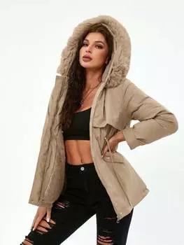 Rose Beauty A Парка с капюшоном и пушистой отделкой S