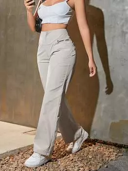 Rose Beauty A Solid High Talyss Cargo Брюки с пуговицами XS серый