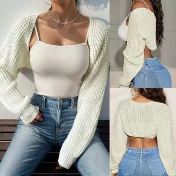 Rose Beauty A Y2K Street повседневный повседневный кардиган с рукавами «летучая мышь» и открытым передом XXS чёрный