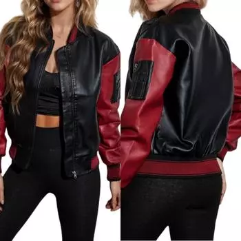 Rose Beauty A Женская мотокуртка из искусственной кожи S