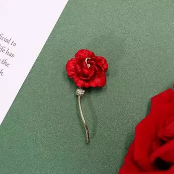 Rose brooch high-end women s trendy and versatile pin retro elegant temperament suit brooch light luxury accessories