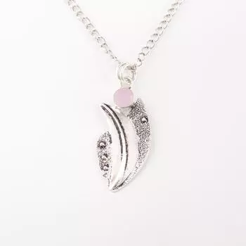 Rose Chalcedony Gemstone 925 Sterling Silver Jewelry Handmade Antique Pendant PP-36-15