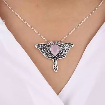 Rose Chalcedony Gemstone 925 Sterling Silver Jewelry Partywear Pendant 1.2 CP-31-19