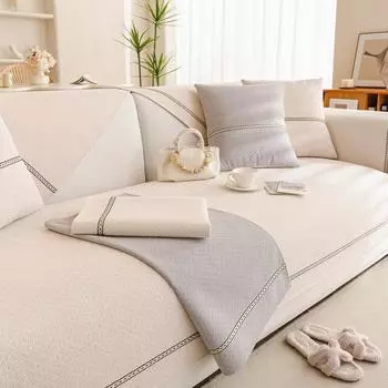 Rose Chenille Sofa Cushion with High Quality Anti Slip and Breathable Seasonal Universal Sofa Napkins 70x70cm розовый