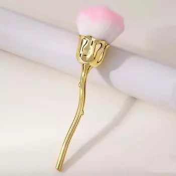 Rose Flower Nail Art Dust Cleaner Brush Soft Fiber Creative Makeup Brush Multi-functional Cosmetic Tool Foundation Brush