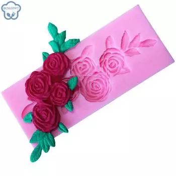 Силиконовые формы для роз, свадебных кексов, украшения из помадки, инструменты для украшения тортов, конфет, глины, шоколада, мастики 5