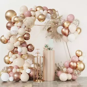 Rose Gold Balloon Garland Arch Kit Confetti Latex Ballons Wedding Birthday Party Decor Kids Baby Shower Wedding Party Supplies Other