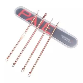 Rose Gold Blackhead Removal Needles Silver Black Head Pore Cleaner Deep Cleansing Tool Rose Gold-B