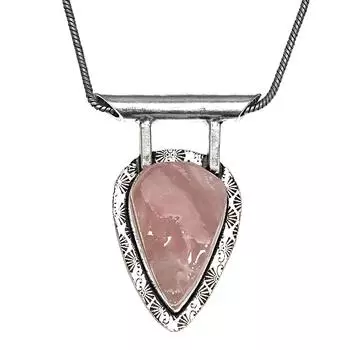 Rose Quartz Drusy Handmade Women s Unisex Silver Jewelry Pendant 1.75