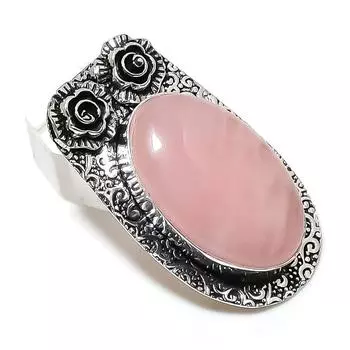 Rose Quartz Gemstone 925 Sterling Silver Jewelry Gift Pendant 1.97 n4E45