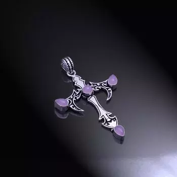 Rose Quartz Gemstone Handmade 925 Sterling Silver Pendant 2.50 R5C25