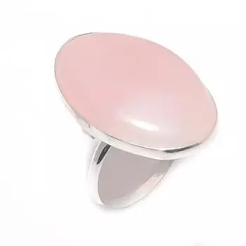 Rose Quartz Gemstone Handmade 925 Sterling Silver Jewelry Ring Size 8 q2M27
