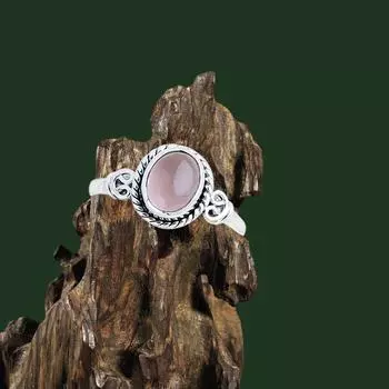 Rose Quartz Gemstone Ring, Handmade Designer Ring, Solid 925 Sterling Silver Ring, Bohemian Ring, Gift For Her 6