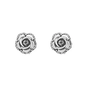 Rose Rhinestone Earrings Thin Dangle Rose Elegant Rhinestone Earrings Wedding Women Accessories Jewelry Rose Earrings For Women
