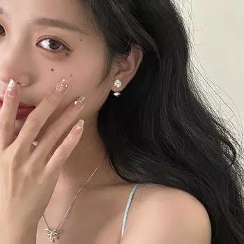 Rose Stud Earrings Women s Light Luxury Temperament Ins Adjustable Earrings