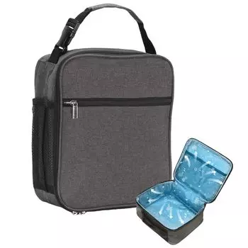 Roseelk Изолированный ланчбокс Сохраняет еду холодной Маленький ланч Наружная еда Для школьной сумки для улицы, Маленький, Водостойкий Оксфорд, Легкий, Ручной,