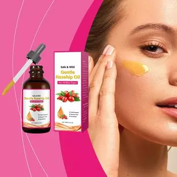 Rosehip Seed Facial Oil Deeply Hydrates , Moisturizes And Nourishes The Skin , Providing Long-lasting Nourishment And Anti-aging Plant Oil60ml One Size