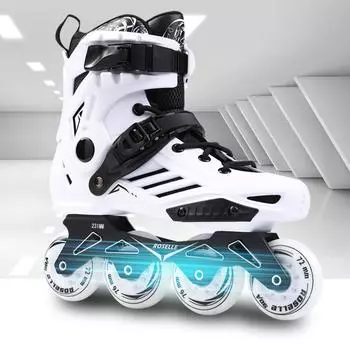 ROSELLE Взрослые роликовые коньки и коньки Fancy Flat для мужчин и женщин 43 чёрный