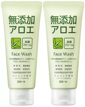 Rosette aloe facial cleansing foam 140g 2 pieces additive-free