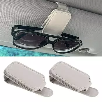 RosewineC кожаный держатель для солнцезащитных очков на автомобильный козырек, магнитный кожаный зажим для очков и билетов, вешалка для очков, аксессуары для автомобильного козырька, 2 шт.