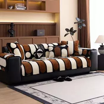 Роскошь и изысканность, бархатная диванная подушка из кроличьего меха, новый универсальный толстый противоскользящий и пылезащитный диванный коврик Four Seasons 70x70