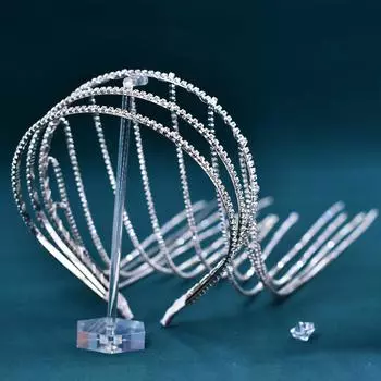 Роскошная блестящая цепочка на голову, длинная повязка на голову с кисточками и стразами, свадебная повязка на голову с хвостиком, аксессуары для волос