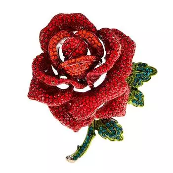 Роскошная большая брошь в виде розы со стразами, брошь в виде цветка на день Святого Валентина, букет, корсаж, зимние аксессуары, ювелирные изделия, хороший подарок