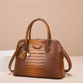 Роскошная брендовая женская сумка, модная сумка из искусственной кожи с крокодиловым узором, высококачественная сумка через плечо, однотонная повседневная женская сумка через плечо