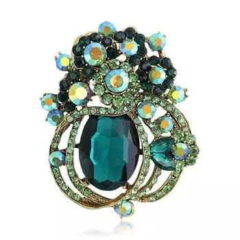 Роскошная брошь из хрусталя и стекла, модная брошь-булавка для одежды, аксессуары