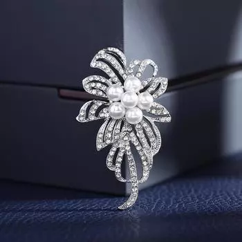 Роскошная брошь с бриллиантовым корсажем, аксессуары для одежды, универсальная простая атмосферная булавка, булавка для воротника золотой