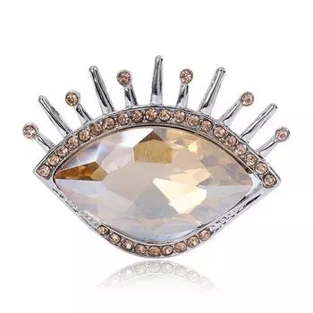 Роскошная брошь в виде хрустального глаза, изысканная брошь со стразами, свитер, пальто, шаль, корсаж