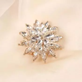 Роскошная брошь в виде снежинки из кристаллов, аксессуары для одежды, универсальная брошь-цветок, защищающая от света