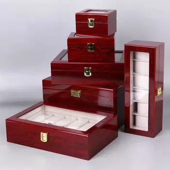 Роскошная деревянная шкатулка для часов 1/2/3/5/6/10/12 сеток органайзеры для часов 6 слотов деревянные держатели коробки для часов для мужчин и женщин дисплей для ювелирных изделий