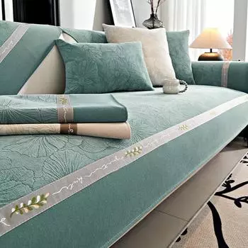 Роскошная диванная подушка из синели в стиле ретро, четыре сезона, общий противоскользящий простой чехол для дивана High Sense, новинка. 70*70cm