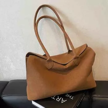 Роскошная дизайнерская сумка-тоут для женщин, новые модные ретро-сумки через плечо, французские простые сумки для поездок на работу, большой емкости, подмышечные сумки