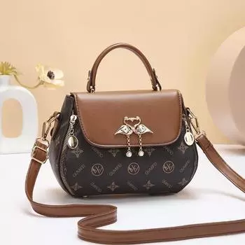 Роскошная дизайнерская женская сумка, новая женская сумка-ведро, повседневная сумка через плечо большой емкости, модная кожаная сумка с принтом