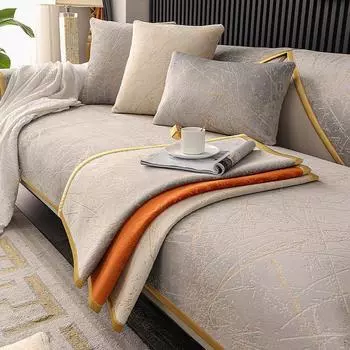 Роскошная доступная роскошная кожаная подушка для дивана, нескользящая подушка, чехол, полотенце, четыре сезона, универсальная простая современная осень и зима 70*70cm