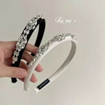 Роскошная европейско-американская бриллиантовая повязка на голову: Модный, сверкающий, увеличивающий рост головной убор