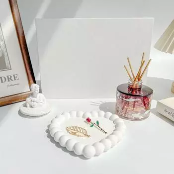 Роскошная гипсовая подставка под стакан, нестандартный лоток, декоративный органайзер для украшений, креативный лоток, самодельный гипсовый лоток для хранения украшений