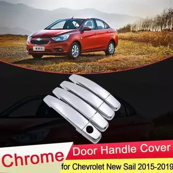 Роскошная хромированная дверная ручка для Chevrolet New Sail 2015 2016 2017 2018, накладка на накладку, аксессуары для стайлинга автомобилей, наклейки Chevrolet New Sail