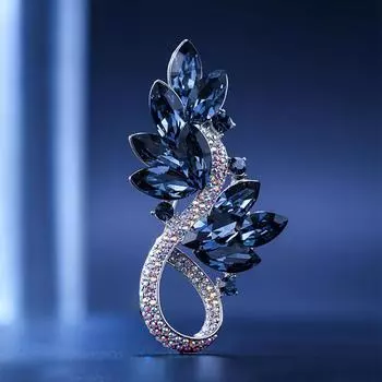 Роскошная хрустальная именная брошь, высококачественный женский корсаж с бриллиантами, легкая роскошная брошь высокого класса, аксессуары для костюма