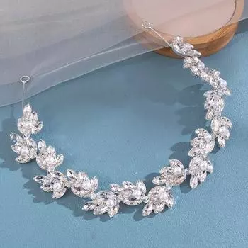Роскошная хрустальная повязка на голову с жемчугом, тиара для вечеринки, повязка на голову со стразами для женщин, свадебные аксессуары для волос для невесты, ювелирные украшения, повязка на голову, тиара