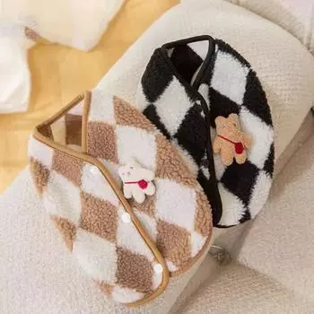 Роскошная клетчатая флисовая куртка для собак, куртка для маленьких собак, зимняя теплая жилетка для щенков, одежда для чихуахуа, йоркширского бишона, костюм для кошек S коричневый